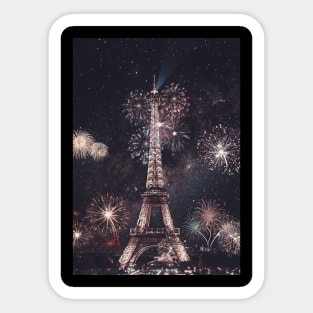 New Years Eiffel Tower Sticker